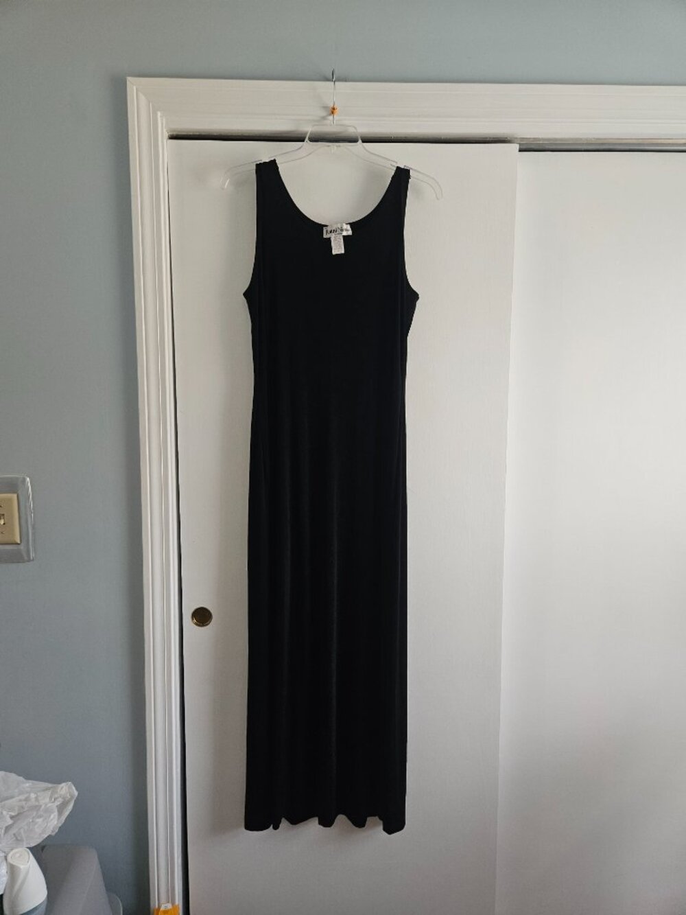 Ronni Nicole Black & White 2 Piece Pop-Over Easy Care Knit 16 Maxi Dress - Picture 11 of 12